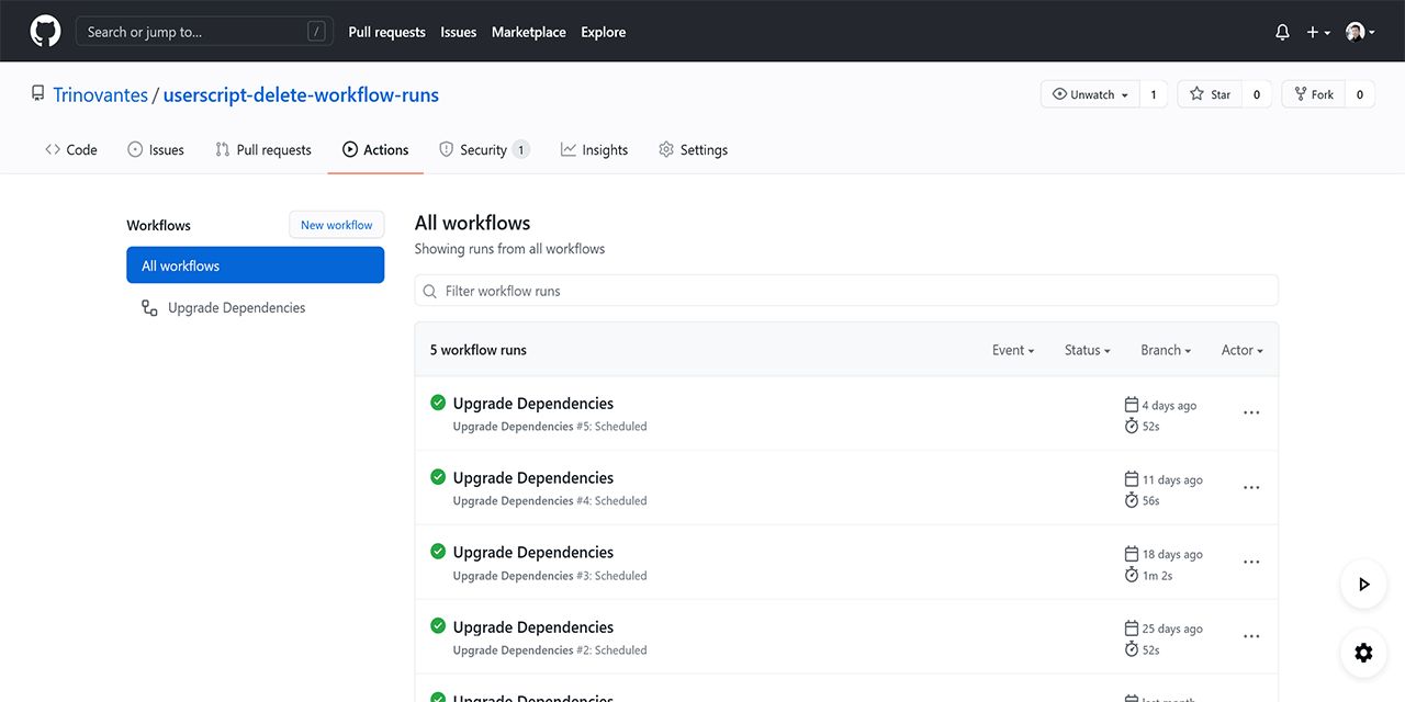 Delete Workflow Runs
